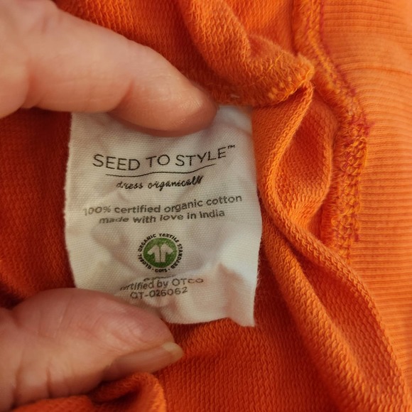 Seed to Style Organically made Orange Sweatshirt size 2X - Picture 9 of 10